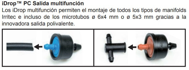 Gotero Botón Irritec Idrop PC